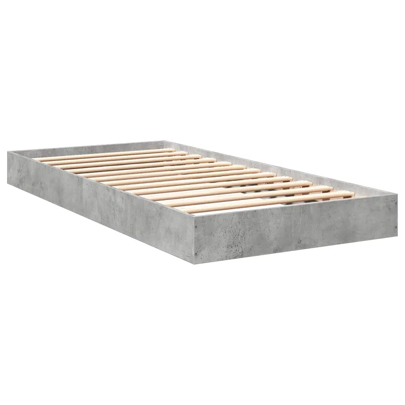 Grindų lovos rėmas Betono pilka 80 x 200 cm Apdirbta mediena