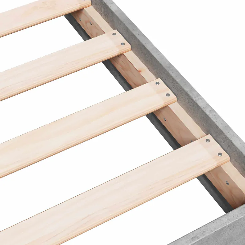 Grindų lovos rėmas Betono pilka 80 x 200 cm Apdirbta mediena