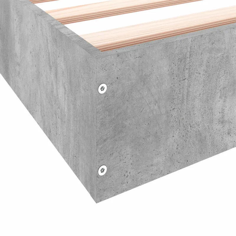 Grindų lovos rėmas Betono pilka 80 x 200 cm Apdirbta mediena