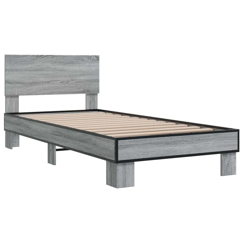 Lovos Rėmas su Galvūgaliu Pilka Sonoma 80 x 200 cm