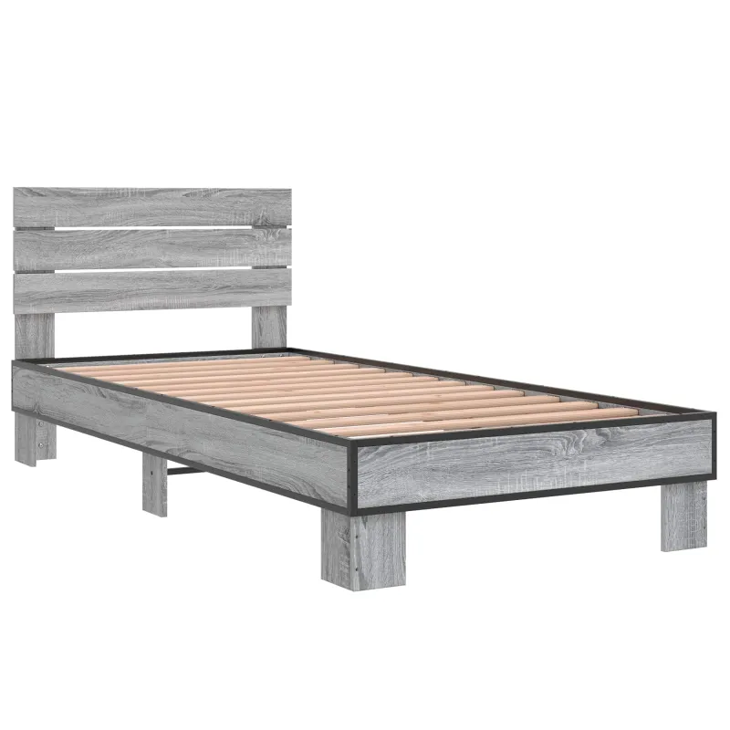 Lovos Rėmas su Galvūgaliu Pilka Sonoma 80 x 200 cm