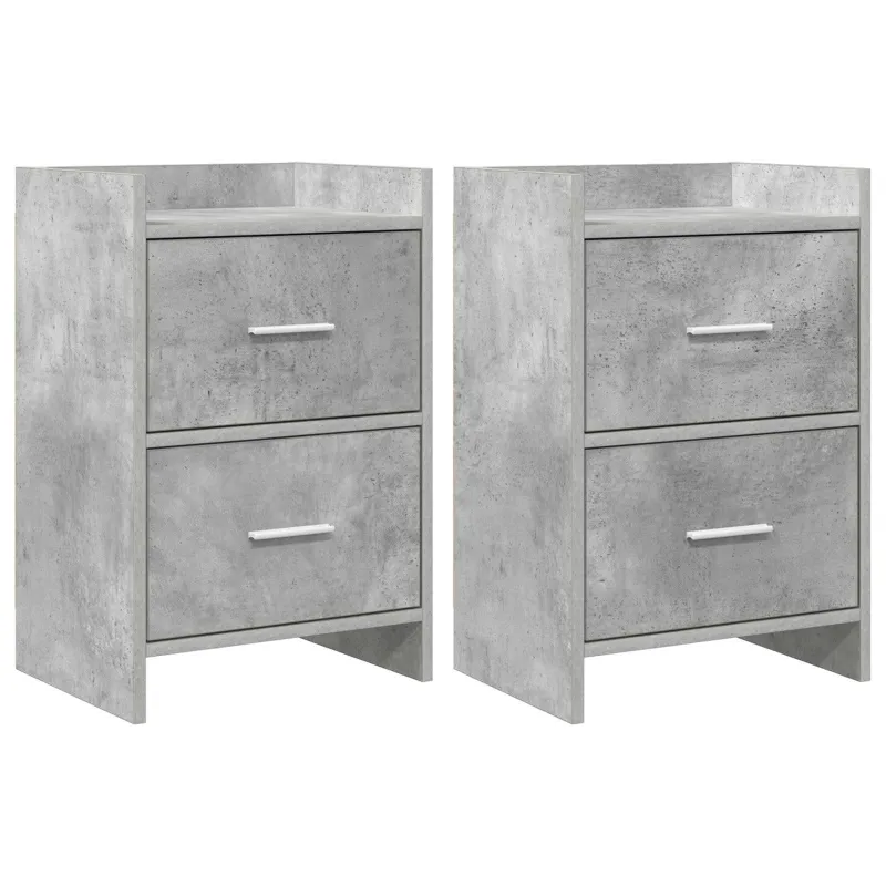 Naktiniai staliukai 2 pcs Betono pilka 40 x 30 x 60 cm
