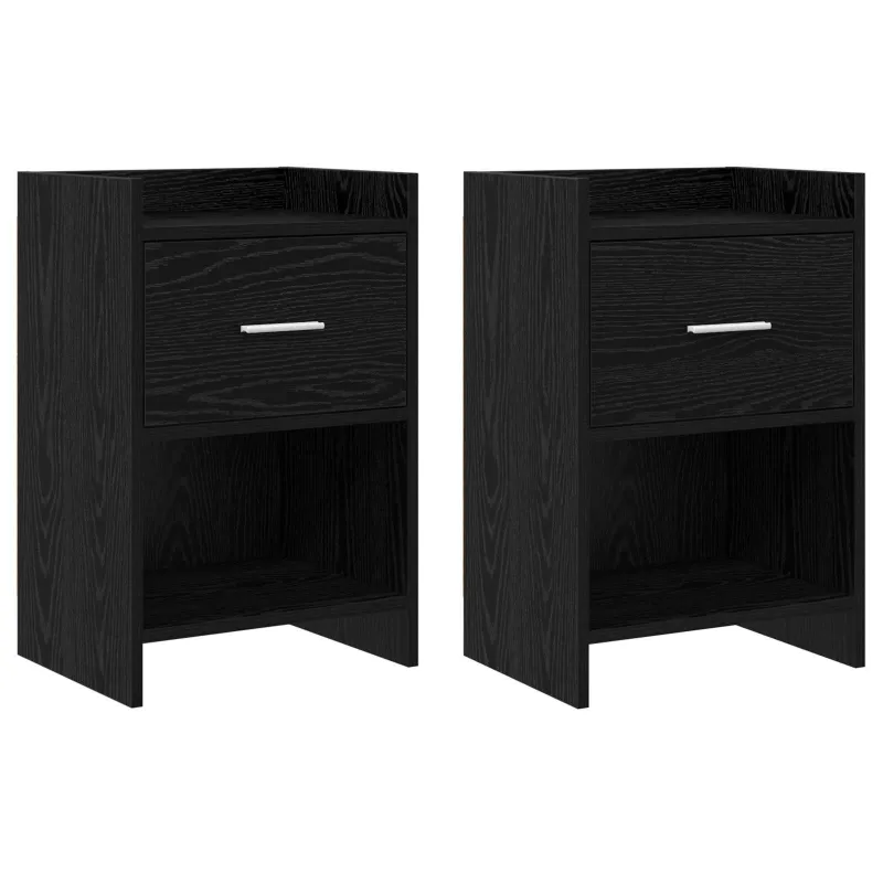 Naktiniai staliukai 2 pcs Juodojo ąžuolo 40 x 30 x 60 cm