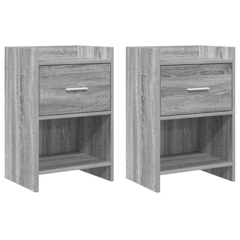 Naktiniai staliukai 2 pcs Pilka Sonoma 40 x 30 x 60 cm