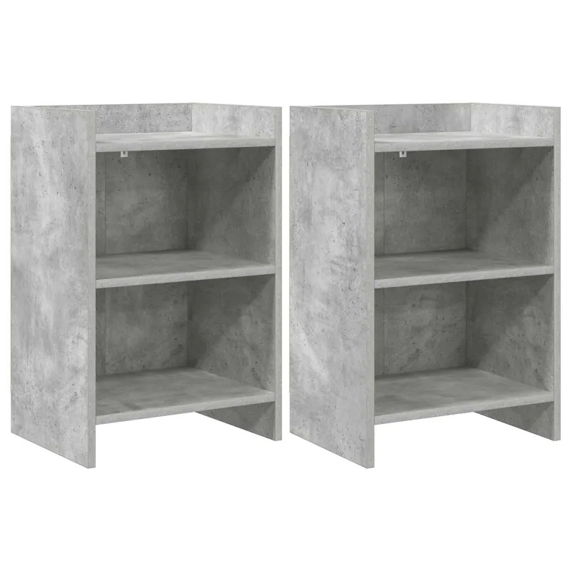 Naktiniai staliukai 2 pcs Betono pilka 40 x 30 x 60 cm