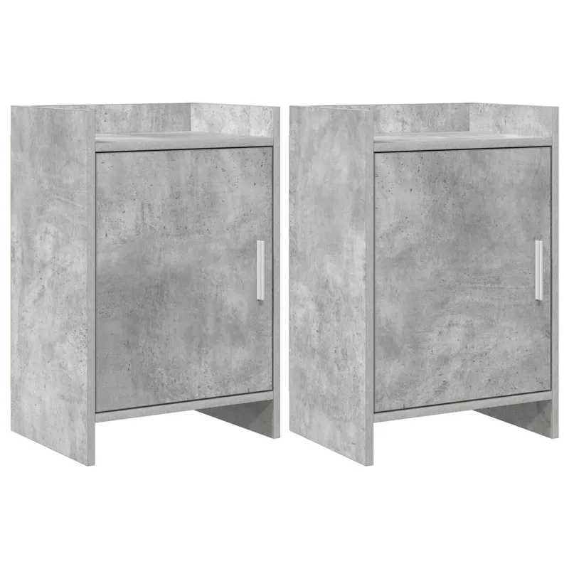 Naktiniai staliukai 2 pcs Betono pilka 40 x 30 x 60 cm