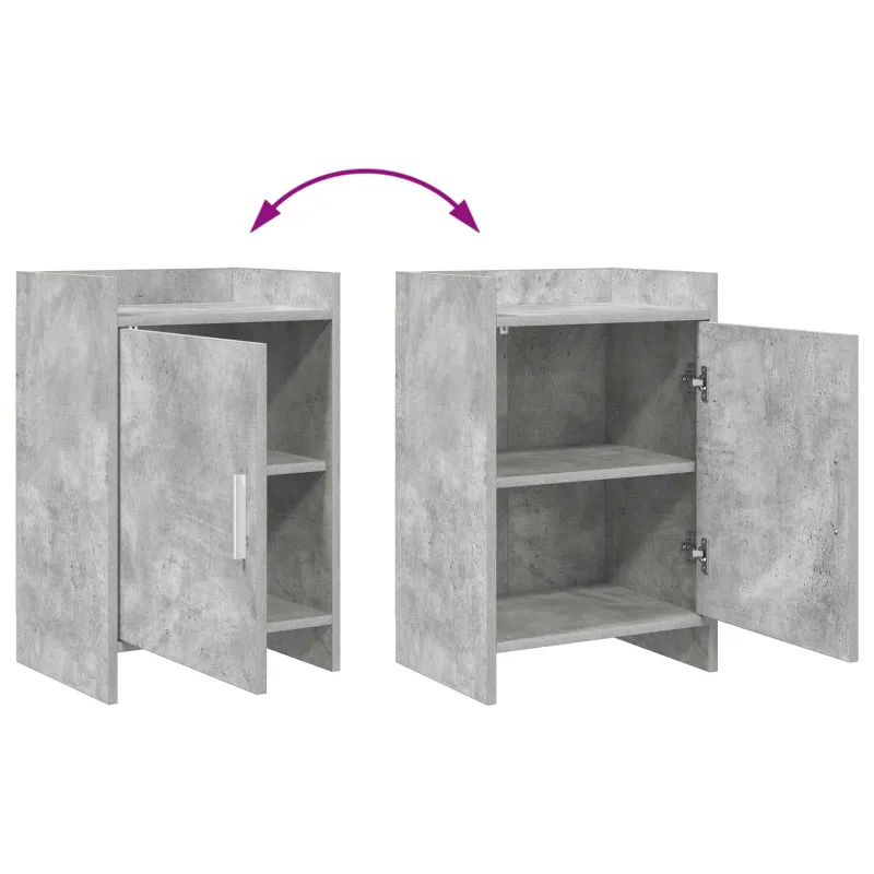 Naktiniai staliukai 2 pcs Betono pilka 40 x 30 x 60 cm
