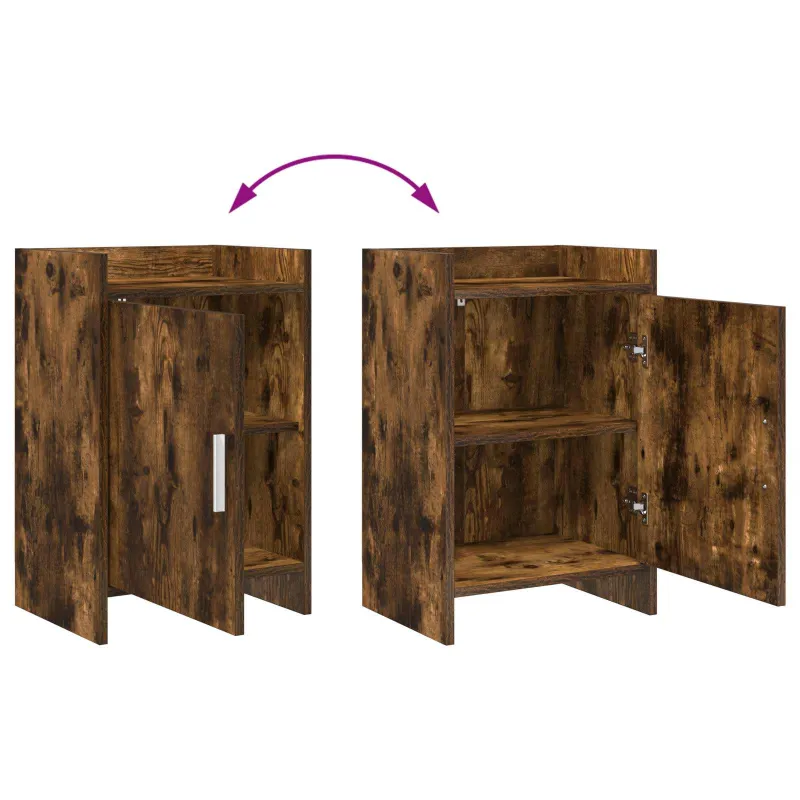 Naktiniai staliukai 2 pcs Dūminio ąžuolo 40 x 30 x 60 cm