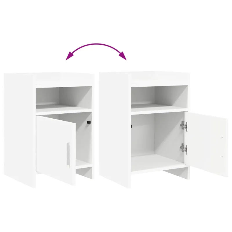 Naktiniai staliukai Balta 40 x 36 x 60 cm Apdirbta mediena