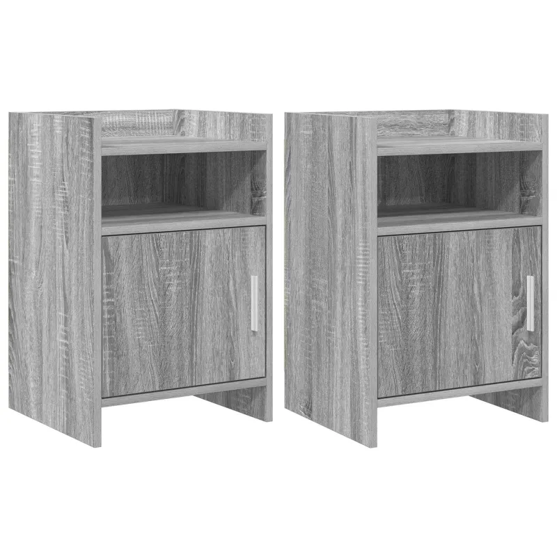 Naktiniai staliukai 2 pcs Pilka Sonoma 40 x 36 x 60 cm