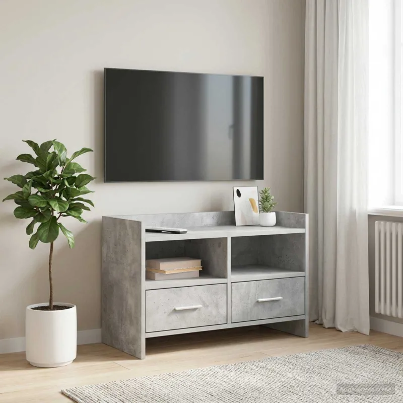 Televizoriaus spintelė 71,5 x 33 x 47 cm Betono pilka