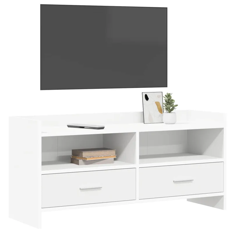 Televizoriaus spintelė 100 x 33 x 47 cm Balta Apdirbta mediena