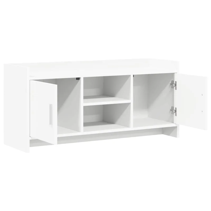 Televizoriaus spintelė 102 x 33 x 47 cm Balta Apdirbta mediena