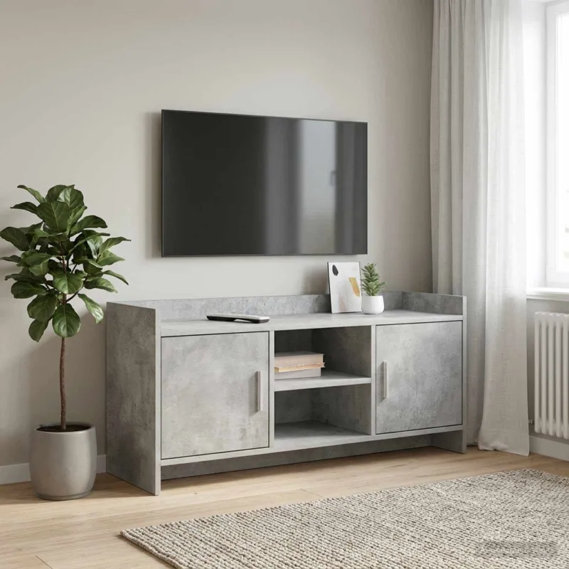 Televizoriaus spintelė 102 x 33 x 47 cm Betono pilka
