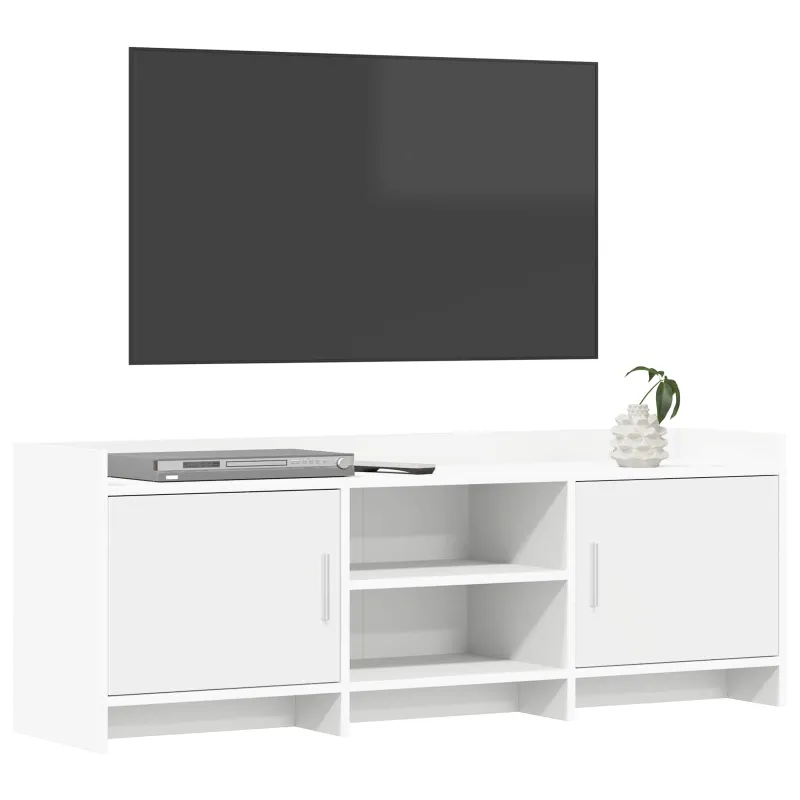 Televizoriaus spintelė 130 x 33 x 47 cm Balta Apdirbta mediena