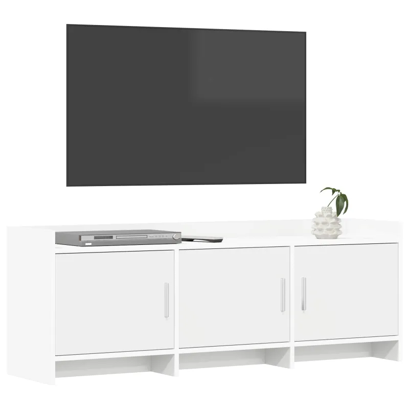 Televizoriaus spintelė 130 x 33 x 47 cm Balta Apdirbta mediena