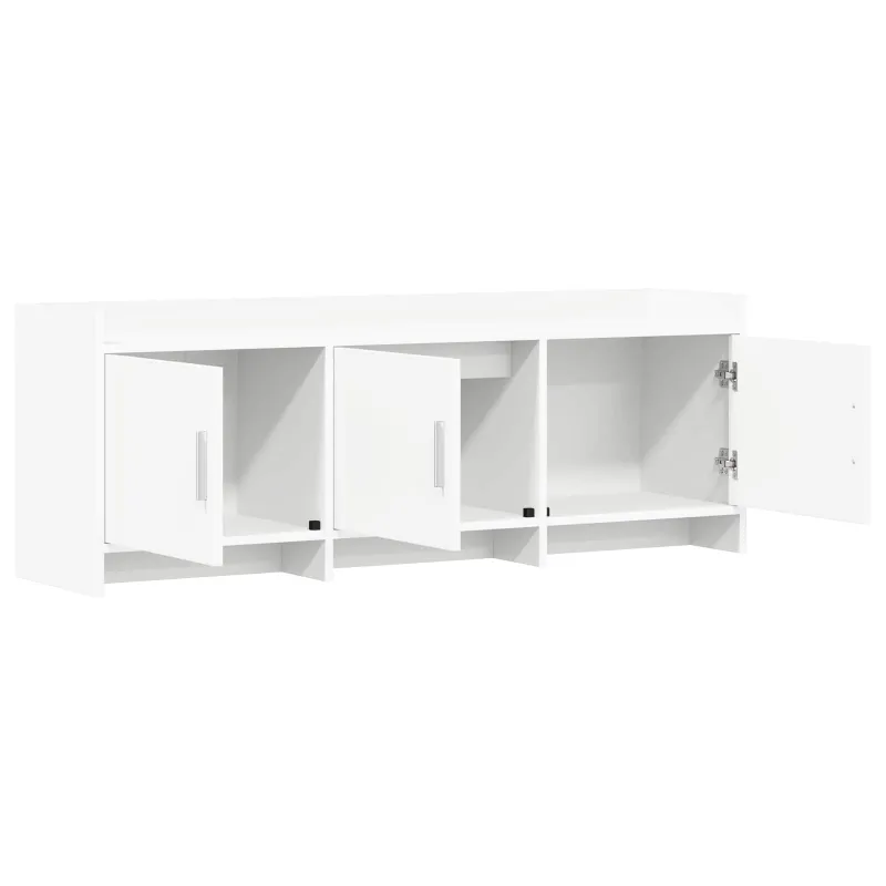 Televizoriaus spintelė 130 x 33 x 47 cm Balta Apdirbta mediena