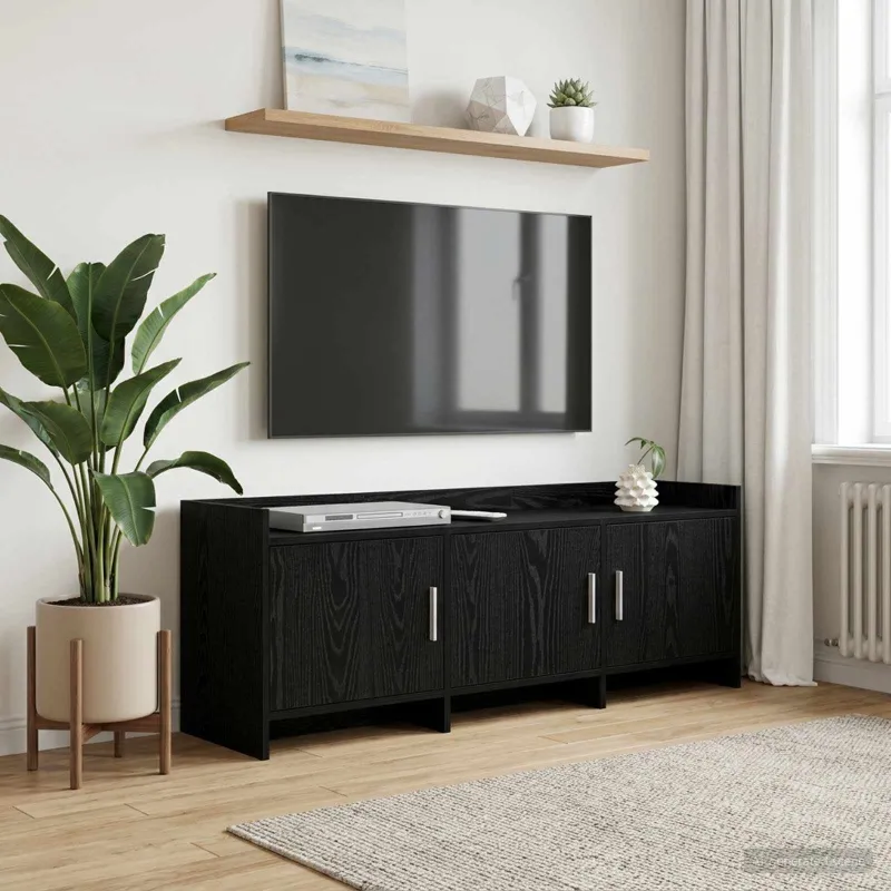 Televizoriaus spintelė 130 x 33 x 47 cm Juodojo ąžuolo