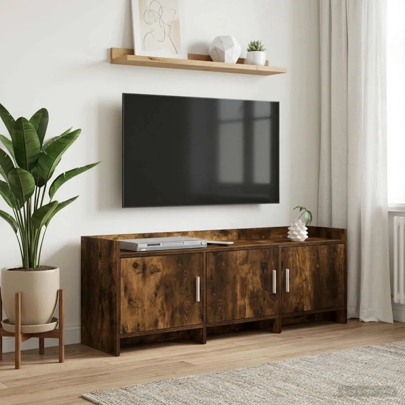 Televizoriaus spintelė 130 x 33 x 47 cm Dūminio ąžuolo