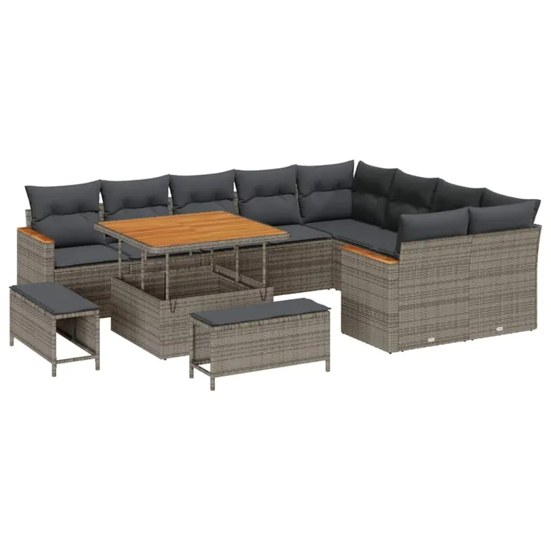 Sodo sohvaryhmä 12 osaa Harmaa polyrataani