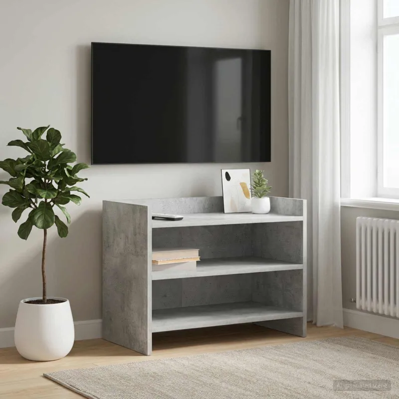 Televizoriaus spintelė 60 x 33 x 47 cm Betono pilka