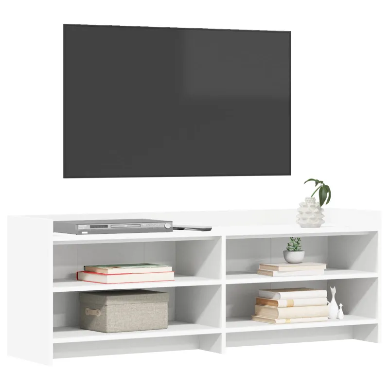 Televizoriaus spintelė 135 x 33 x 47 cm Balta Apdirbta mediena