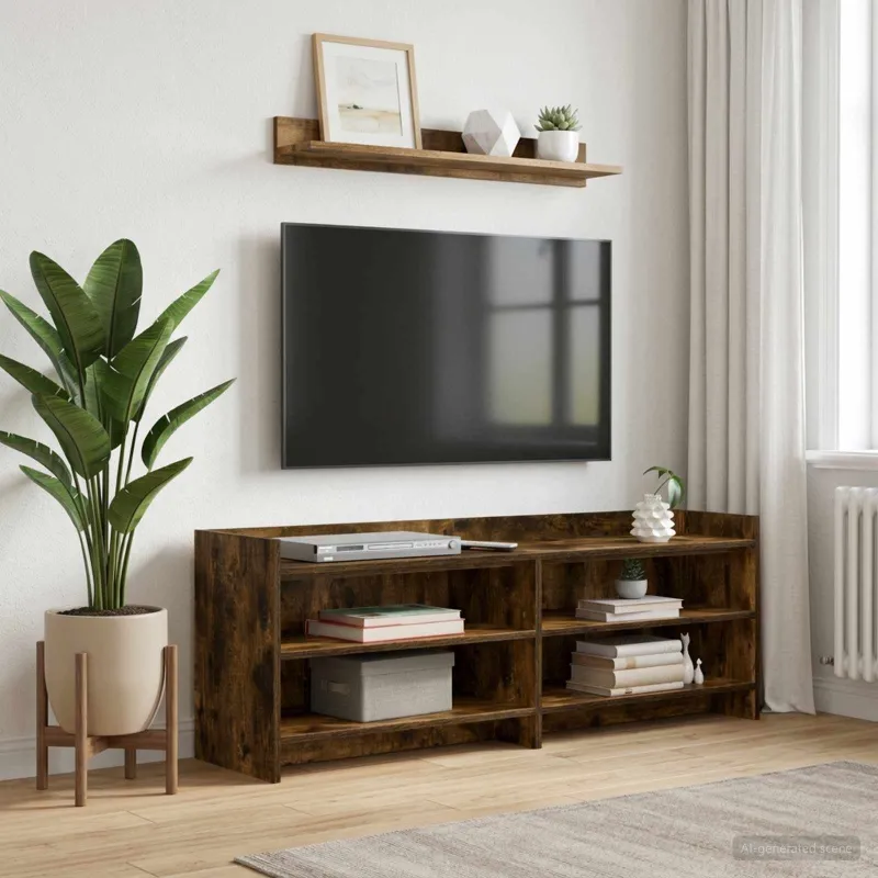 Televizoriaus spintelė 135 x 33 x 47 cm Dūminio ąžuolo