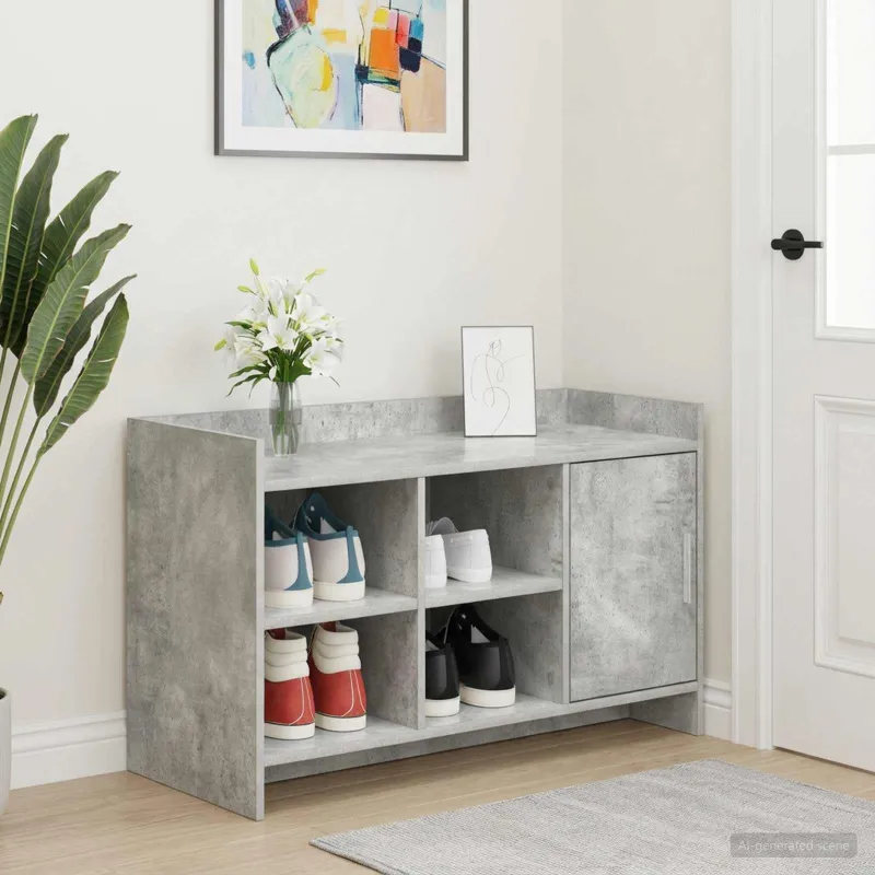 Batu skrynia Betono pilka 100 x 39,5 x 51 cm Apdirbta mediena