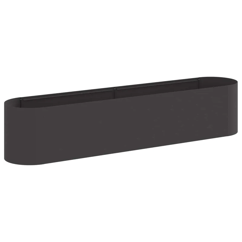 Pakelta sodo lova Juoda 200 x 40 x 40 cm