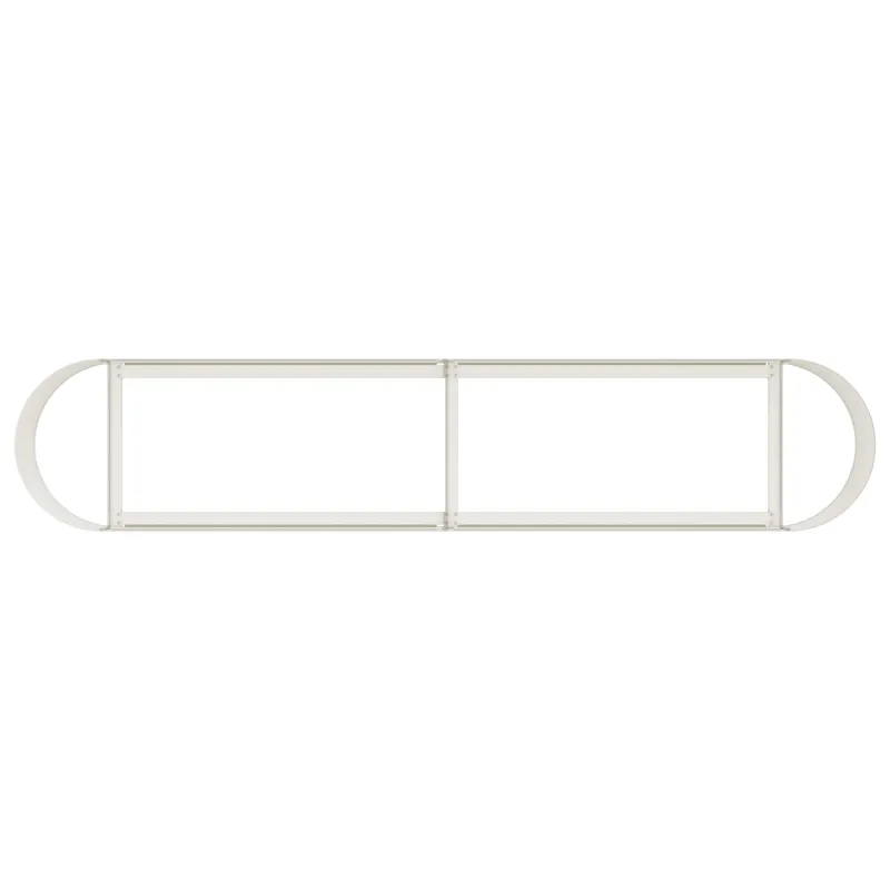 Pakelta sodo lova Balta 200 x 40 x 40 cm