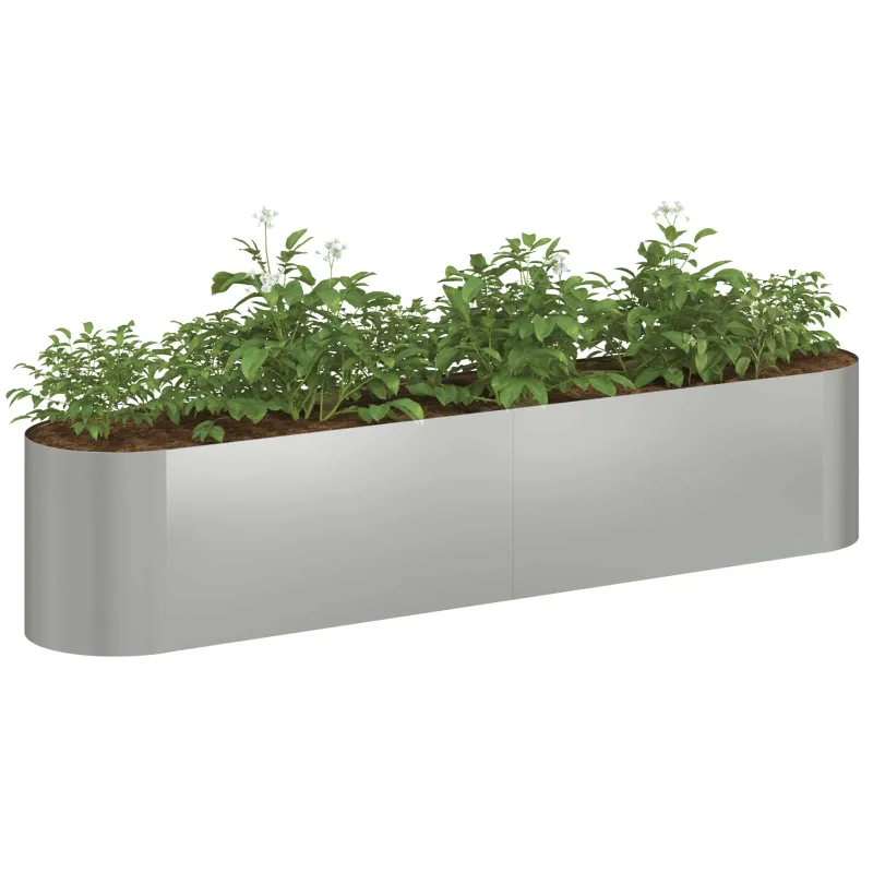 Pakelta sodo lova Galvanizuotas plienas 200 x 40 x 40 cm