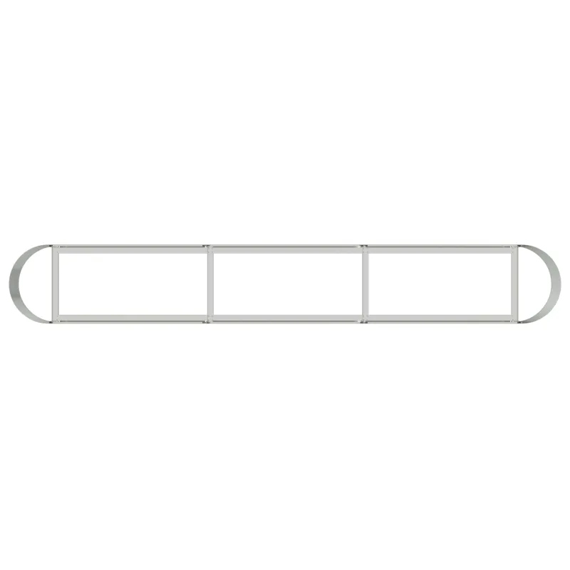 Pakelta sodo lova Galvanizuotas plienas 280 x 40 x 40 cm