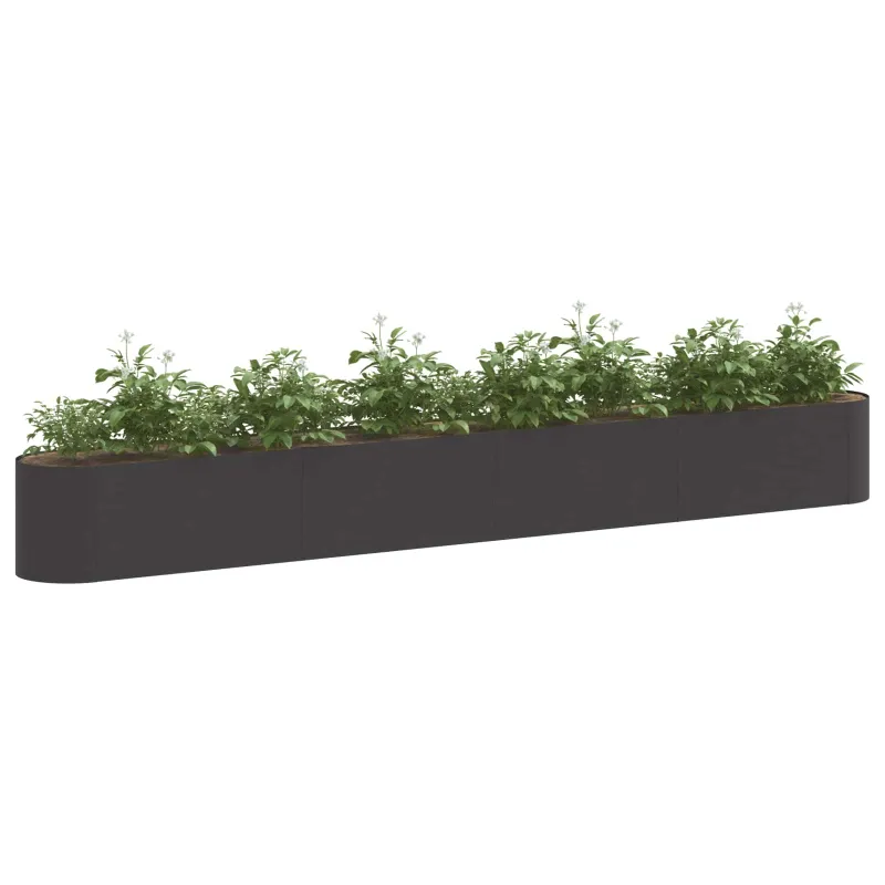 Pakelta sodo lova Juoda 360 x 40 x 40 cm