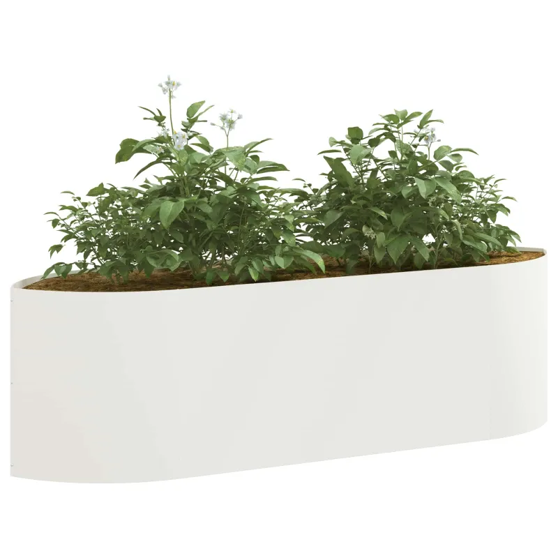Pakelta sodo lova Balta 140 x 40 x 40 cm Plienas