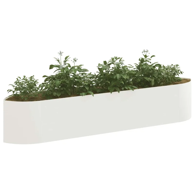 Pakelta sodo lova Balta 220 x 40 x 40 cm Plienas