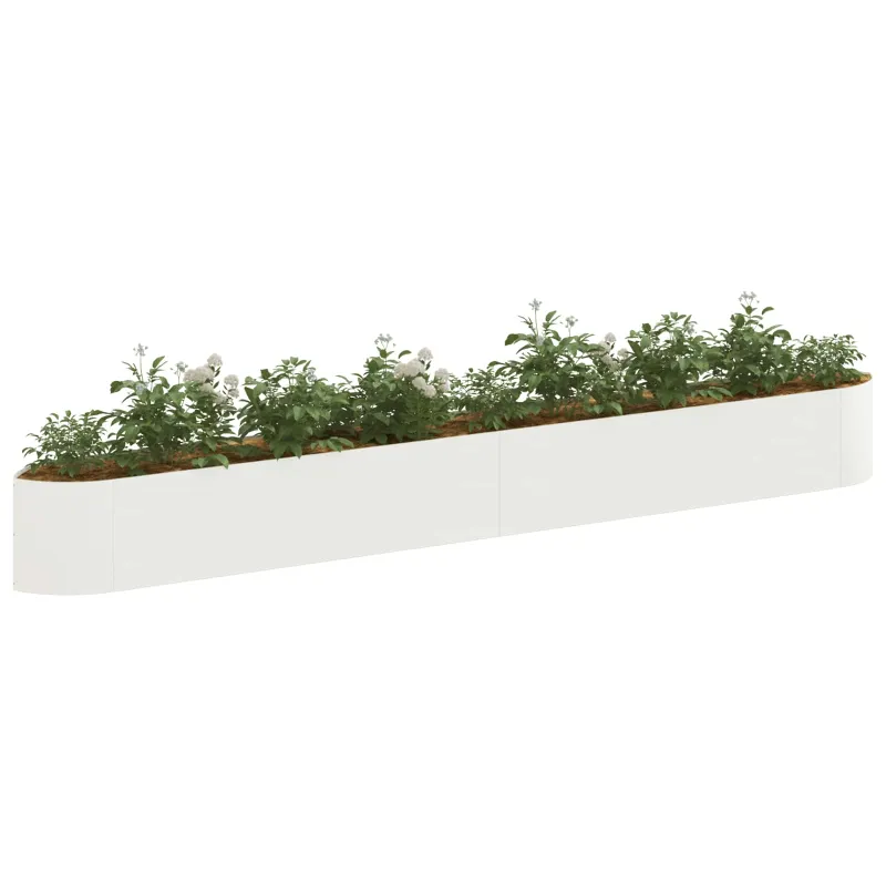 Pakelta sodo lova Balta 380 x 40 x 40 cm Plienas