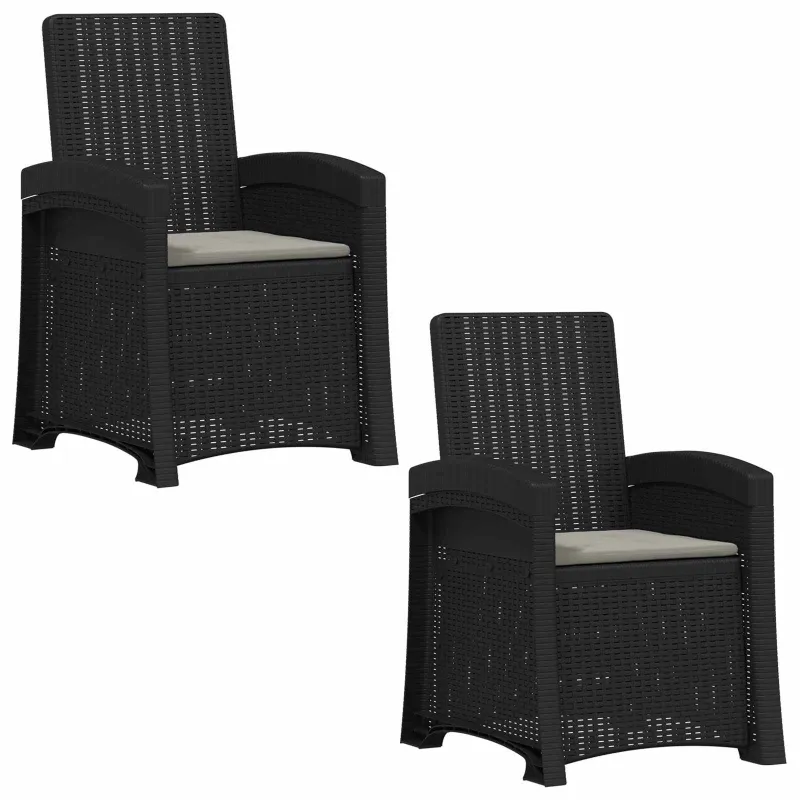 Atlošiamas sodo krėslas su rataniniu vaizdu 2 pcs