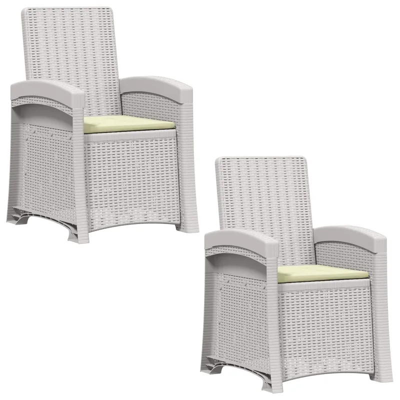 Atlošiamas sodo krėslas su rataniniu vaizdu 2 pcs