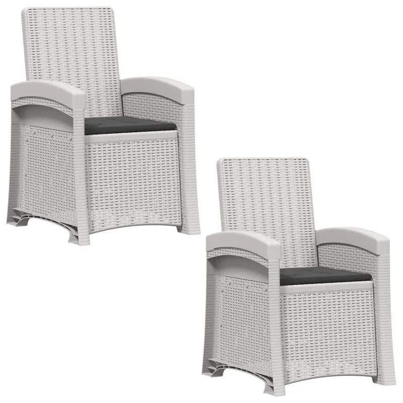 Atlošiamas sodo krėslas su rataniniu vaizdu 2 pcs