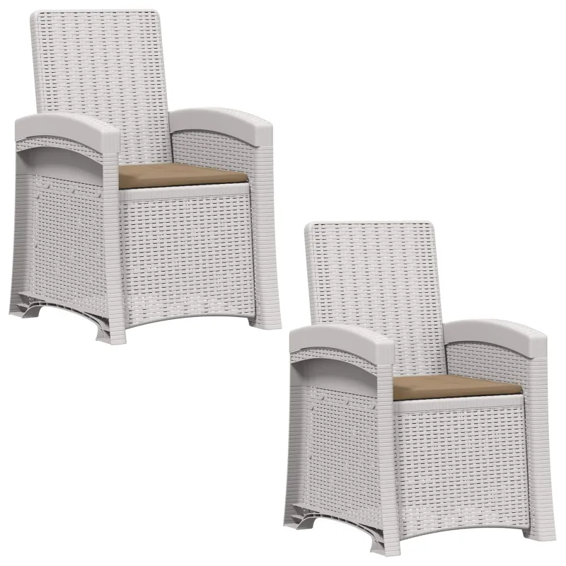 Atlošiamas sodo krėslas su rataniniu vaizdu 2 pcs