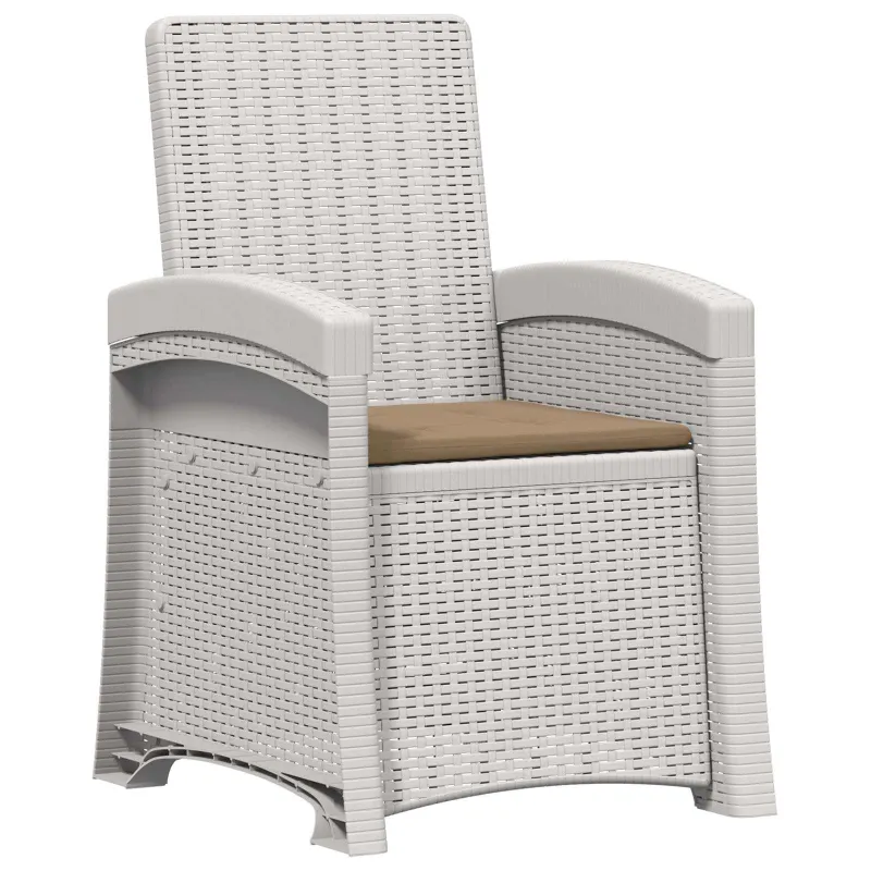 Atlošiamas sodo krėslas su rataniniu vaizdu 2 pcs
