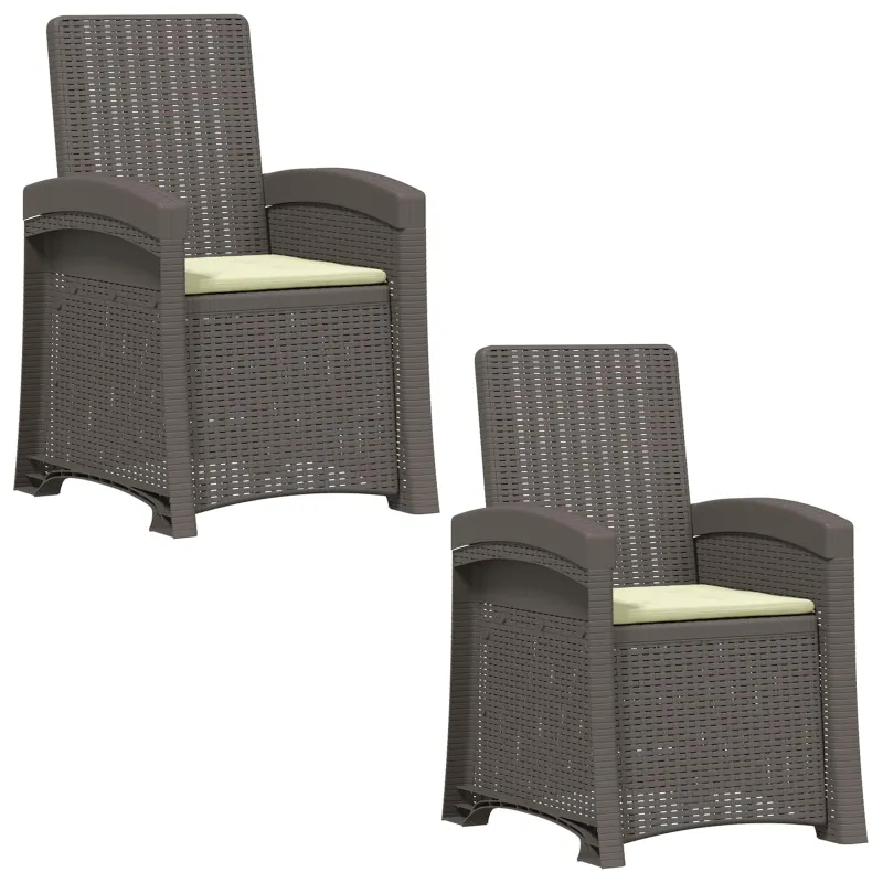 Atlošiamas sodo krėslas su rataniniu vaizdu 2 pcs