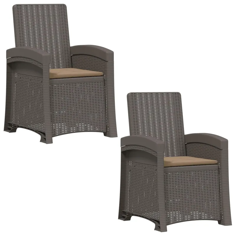 Atlošiamas sodo krėslas su rataniniu vaizdu 2 pcs