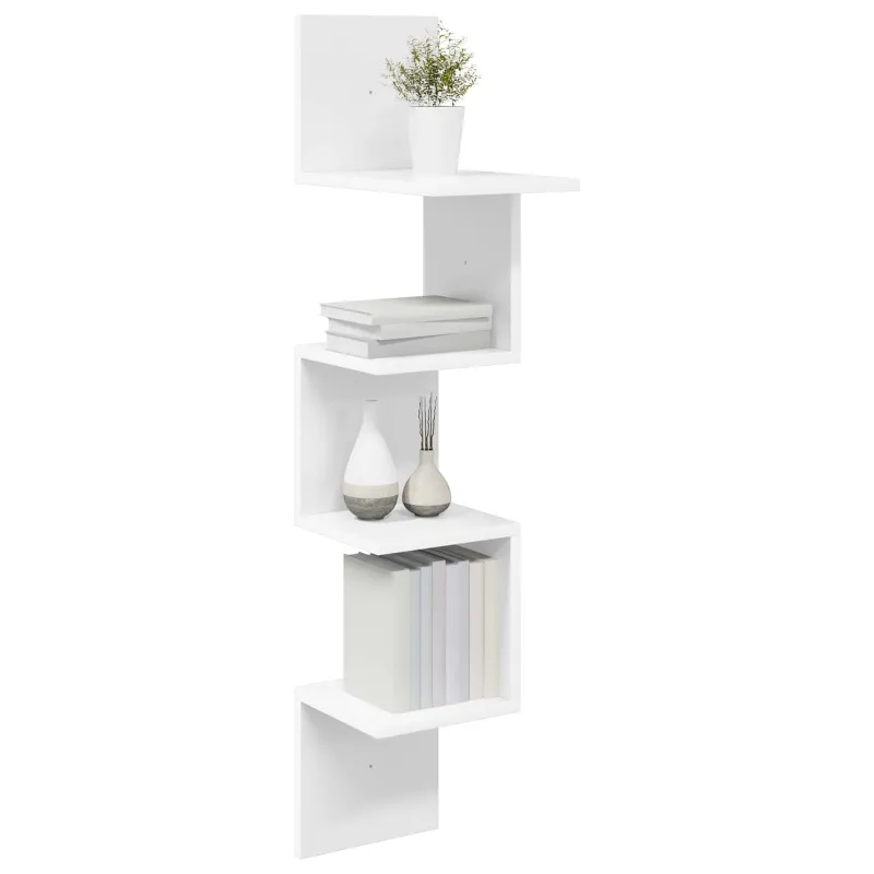 Sieninė lentyna Sieninis Balta 32 x 21 x 107 cm