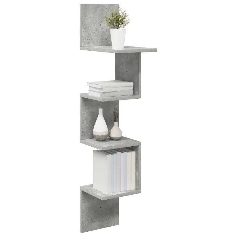 Sieninė lentyna Sieninis Pilka 32 x 21 x 107 cm