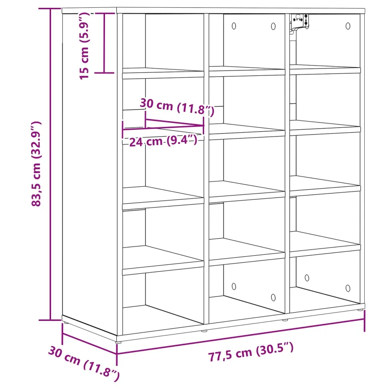 Batu skrynia Betono pilka 77,5 x 30 x 83,5 cm Apdirbta mediena