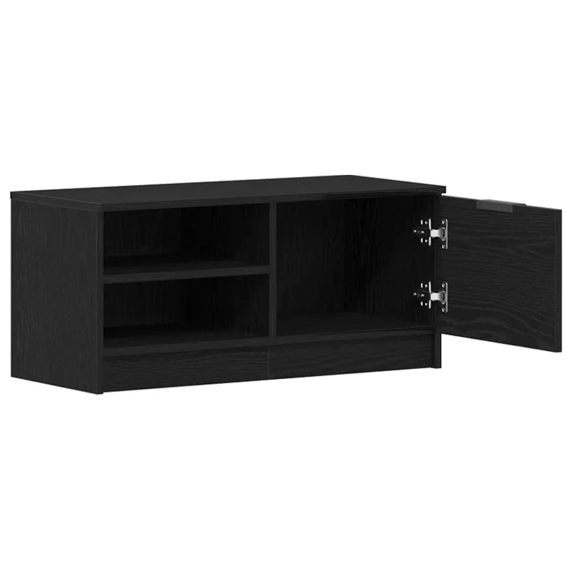 Televizoriaus spintelė 2 pcs Juodas ąžuolas 80 x 35 x 36,5 cm