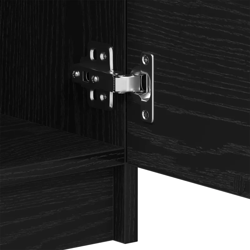 Televizoriaus spintelė 2 pcs Juodas ąžuolas 80 x 35 x 36,5 cm