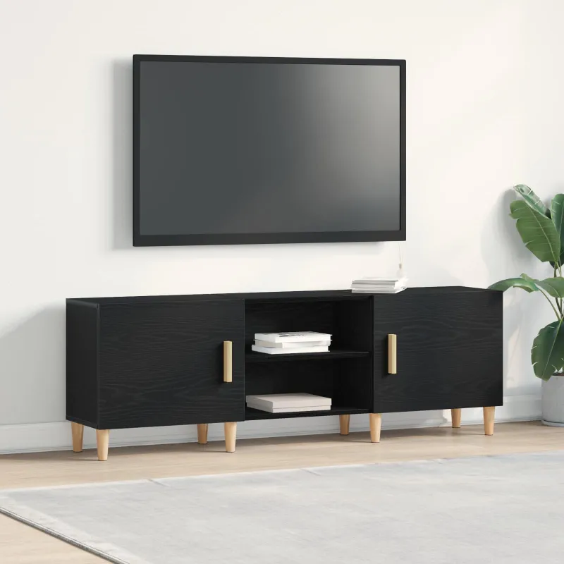 Televizoriaus spintelė Juodas ąžuolas 150 x 30 x 50 cm