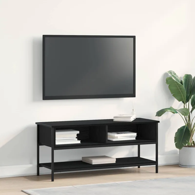 TV spintelių komplektas Juodas ąžuolas 100 x 35 x 45 cm